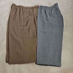 Perry Ellis Boy's Bundle Of 2 Pairs Of Pants Blue/Brown 4-6 Years Old